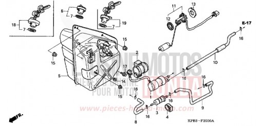 RESERVOIR A CARBURANT NSS2501 de 2001